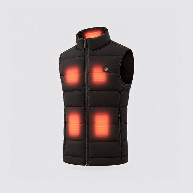 Verwarmingszones van de Puffer Bodywarmer