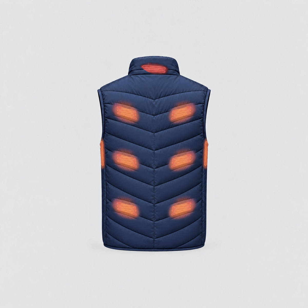 Bodywarmer met 15 verwarmingszones, achterkant