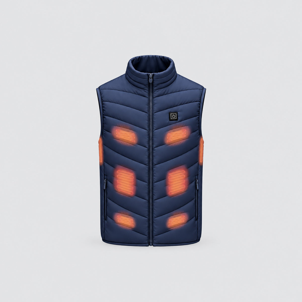 Bodywarmer met 21 verwarmingszones, voorkant