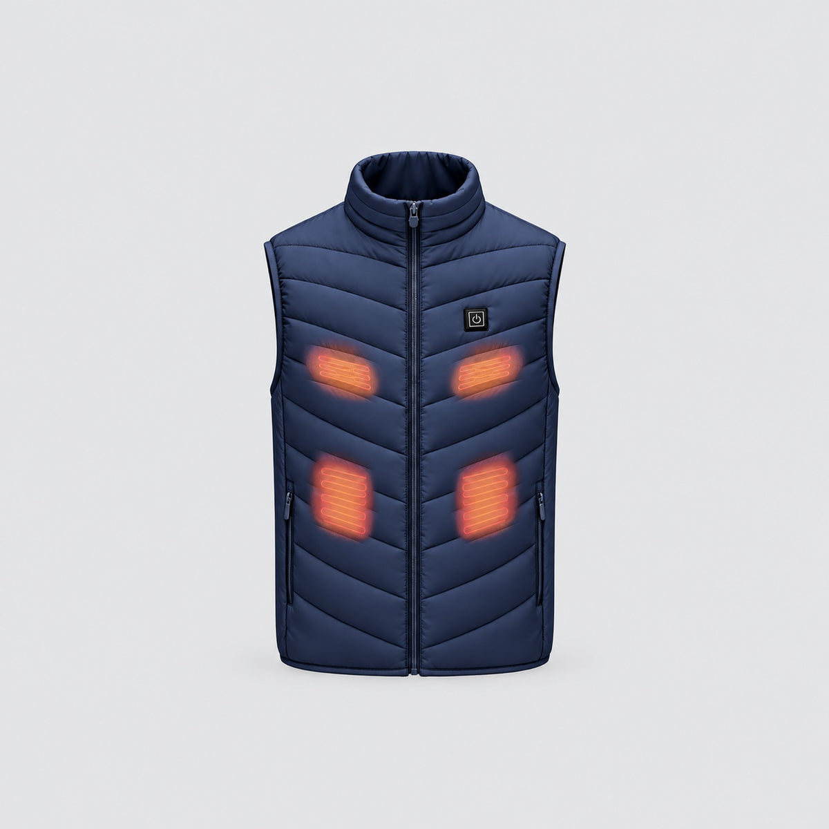Bodywarmer met 9 verwarmingszones, voorkant