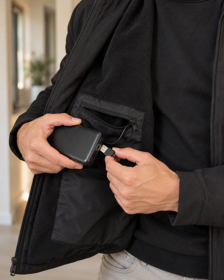 Sluit je powerbank aan