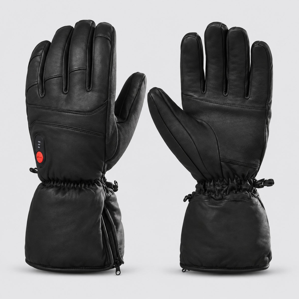 TERMVO verwarmde leren handschoenen, studiofoto zonder warmte