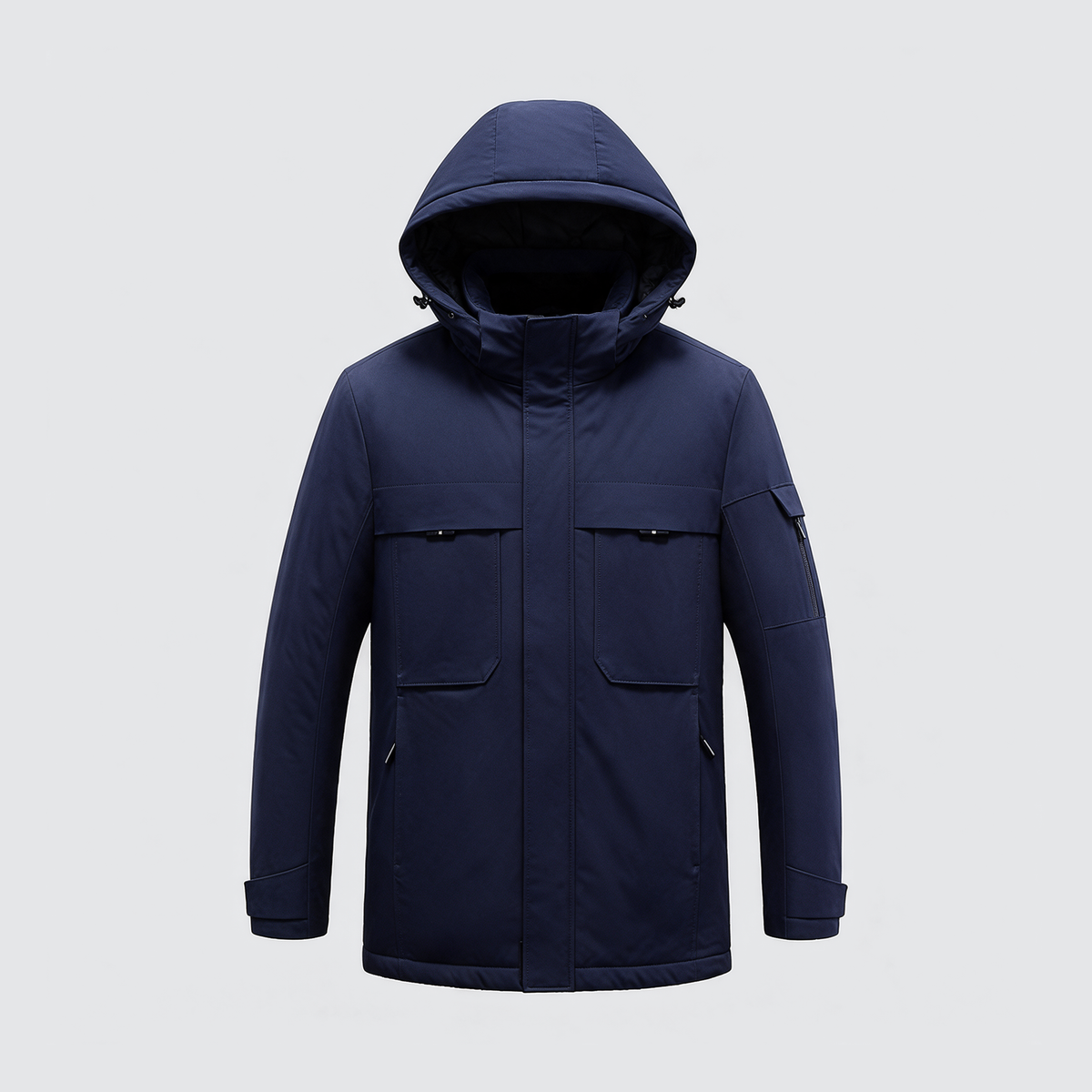 Verwarmde parka blauw