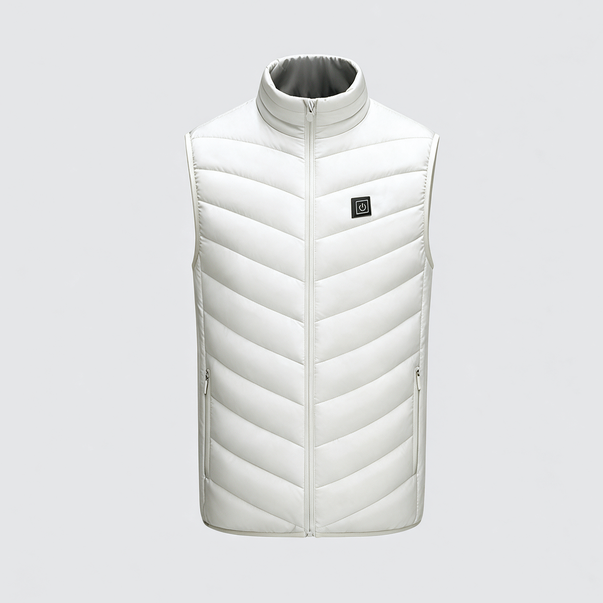 Verwarmde bodywarmer wit
