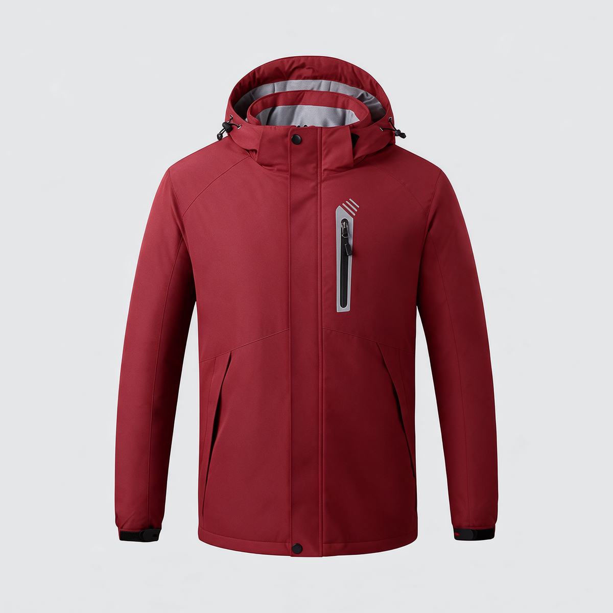 Verwarmde softshell jas rood
