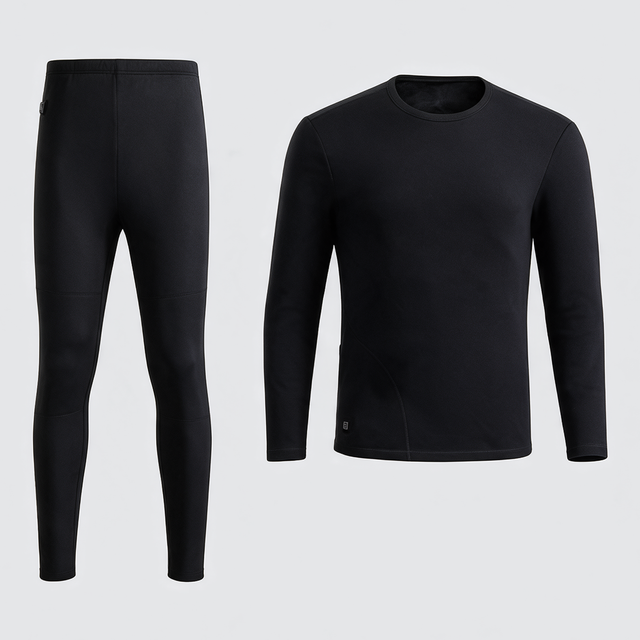 Verwarmd thermo-ondergoed set zwart