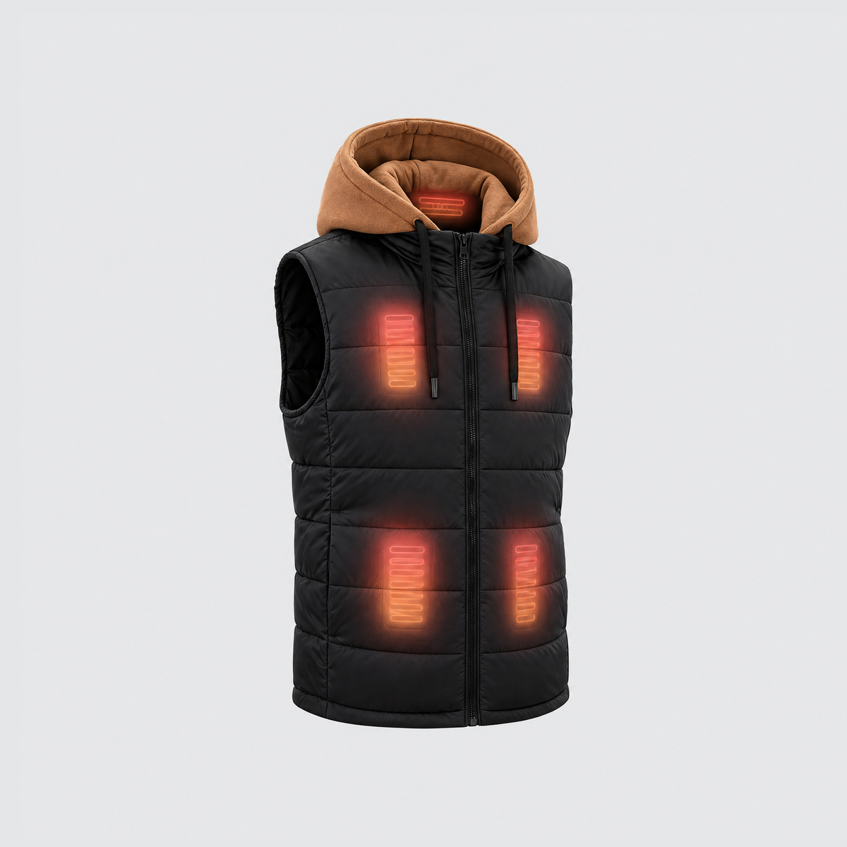 Verwarmingszones van de Fleece Bodywarmer